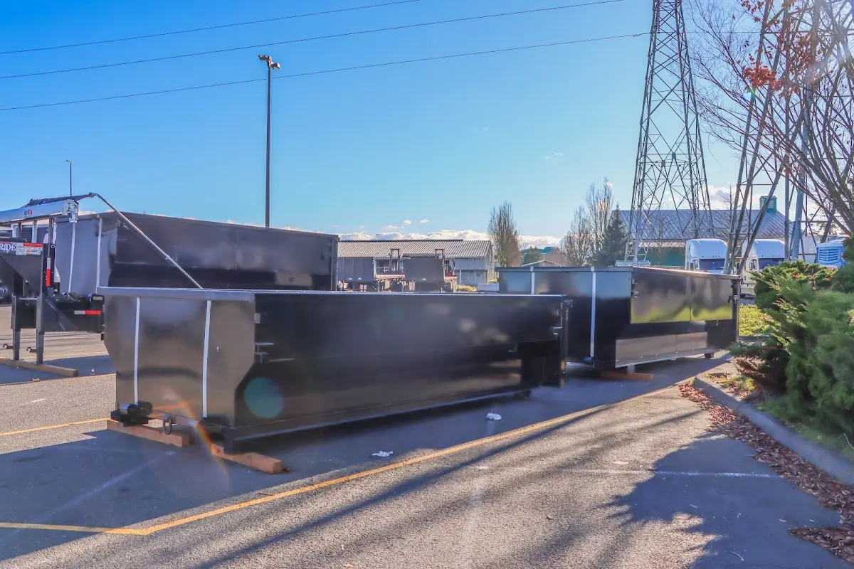 Roll-off dumpster ready for waste disposal at job site for Estate Cleanout Dumpster Rental in Tehaleh